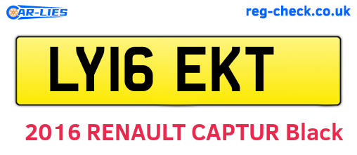 LY16EKT are the vehicle registration plates.