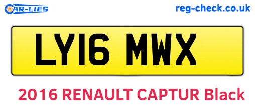 LY16MWX are the vehicle registration plates.