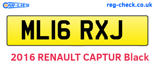 ML16RXJ are the vehicle registration plates.