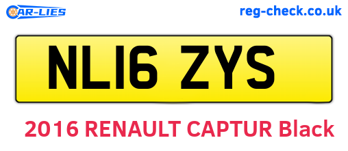 NL16ZYS are the vehicle registration plates.