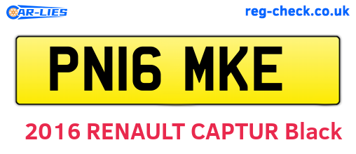 PN16MKE are the vehicle registration plates.
