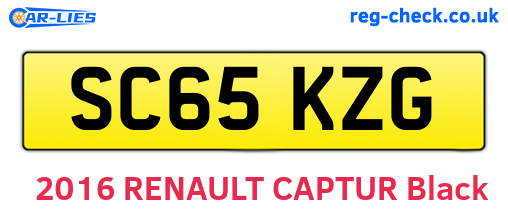 SC65KZG are the vehicle registration plates.