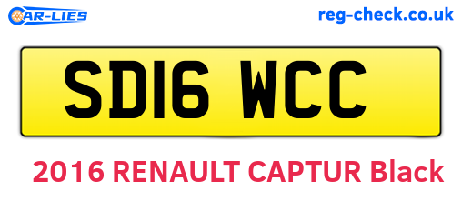 SD16WCC are the vehicle registration plates.