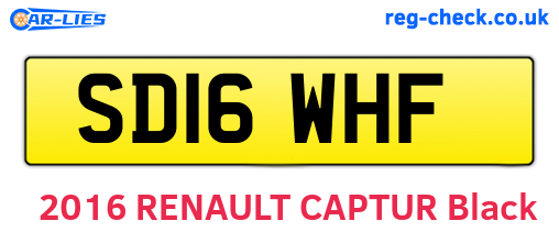 SD16WHF are the vehicle registration plates.