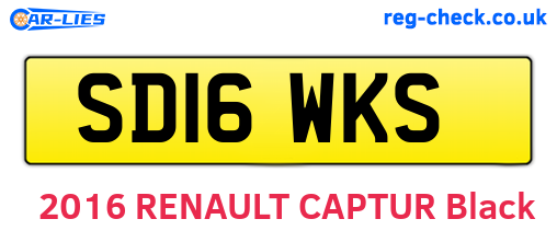 SD16WKS are the vehicle registration plates.