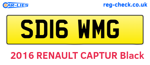 SD16WMG are the vehicle registration plates.