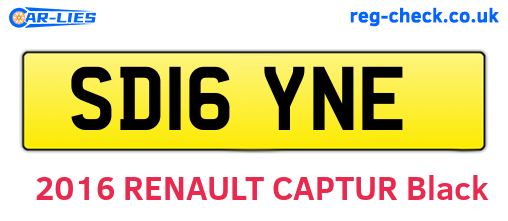 SD16YNE are the vehicle registration plates.