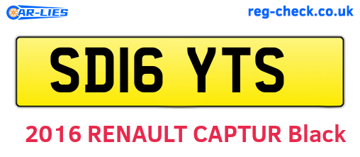 SD16YTS are the vehicle registration plates.