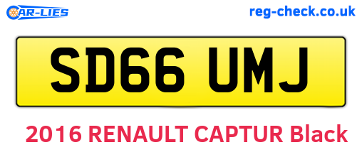 SD66UMJ are the vehicle registration plates.