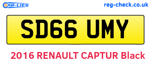SD66UMY are the vehicle registration plates.