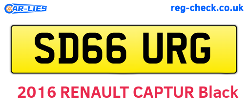 SD66URG are the vehicle registration plates.