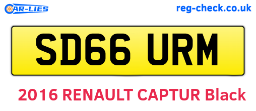 SD66URM are the vehicle registration plates.