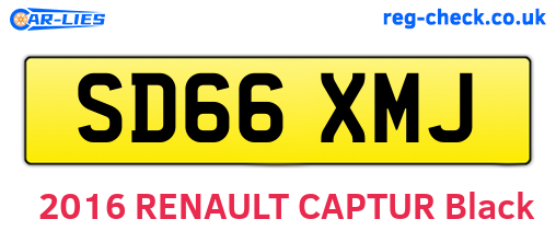 SD66XMJ are the vehicle registration plates.