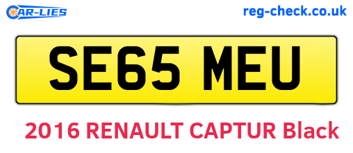 SE65MEU are the vehicle registration plates.