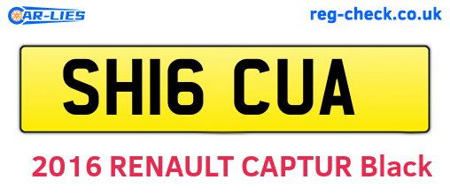 SH16CUA are the vehicle registration plates.