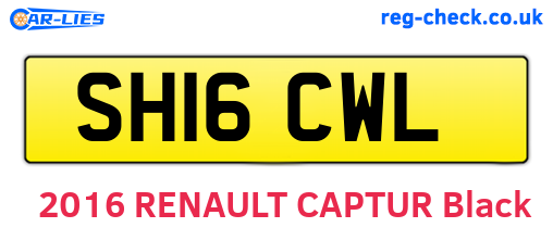 SH16CWL are the vehicle registration plates.