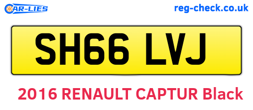 SH66LVJ are the vehicle registration plates.