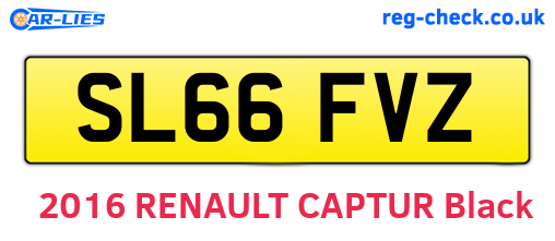 SL66FVZ are the vehicle registration plates.