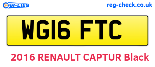 WG16FTC are the vehicle registration plates.