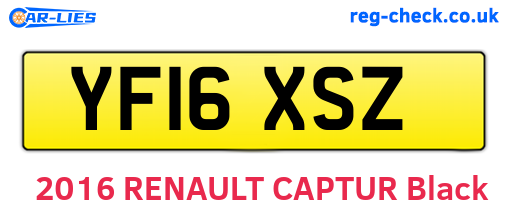 YF16XSZ are the vehicle registration plates.