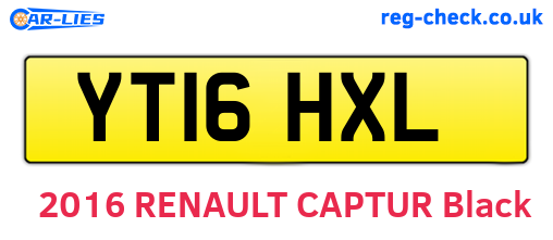 YT16HXL are the vehicle registration plates.
