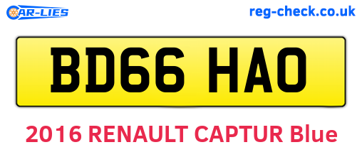 BD66HAO are the vehicle registration plates.