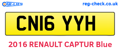 CN16YYH are the vehicle registration plates.