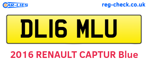 DL16MLU are the vehicle registration plates.