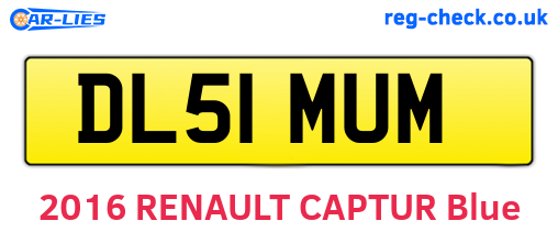 DL51MUM are the vehicle registration plates.
