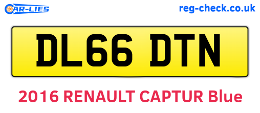 DL66DTN are the vehicle registration plates.