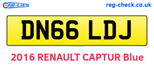DN66LDJ are the vehicle registration plates.