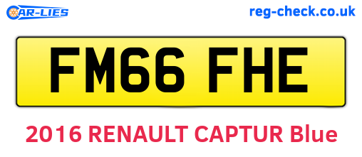 FM66FHE are the vehicle registration plates.