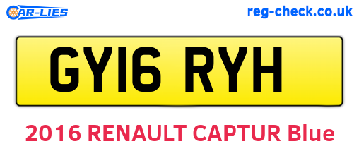 GY16RYH are the vehicle registration plates.