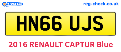HN66UJS are the vehicle registration plates.
