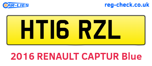 HT16RZL are the vehicle registration plates.