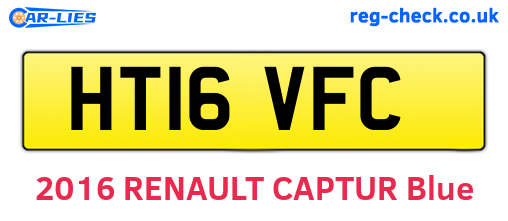 HT16VFC are the vehicle registration plates.