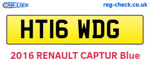 HT16WDG are the vehicle registration plates.