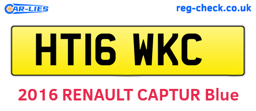 HT16WKC are the vehicle registration plates.