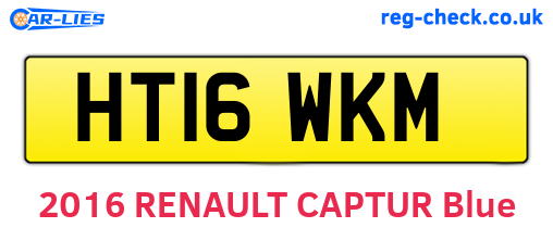 HT16WKM are the vehicle registration plates.