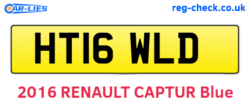 HT16WLD are the vehicle registration plates.