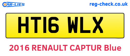 HT16WLX are the vehicle registration plates.