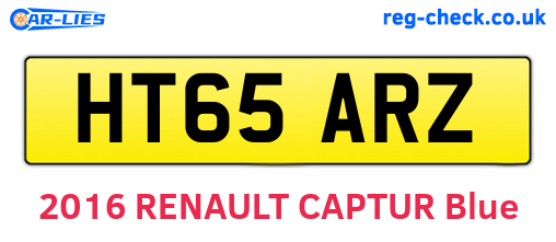 HT65ARZ are the vehicle registration plates.