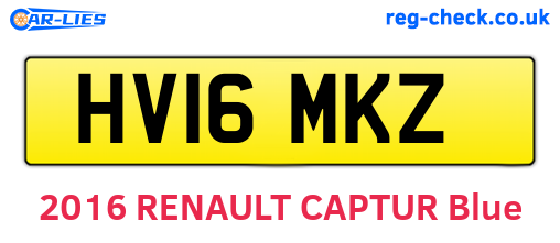 HV16MKZ are the vehicle registration plates.