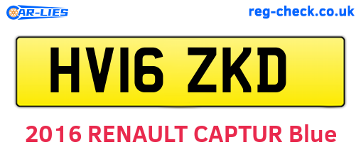 HV16ZKD are the vehicle registration plates.
