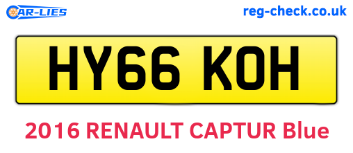 HY66KOH are the vehicle registration plates.