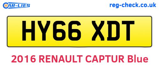 HY66XDT are the vehicle registration plates.