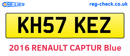 KH57KEZ are the vehicle registration plates.
