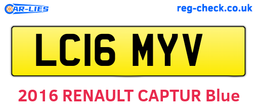 LC16MYV are the vehicle registration plates.