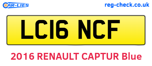 LC16NCF are the vehicle registration plates.