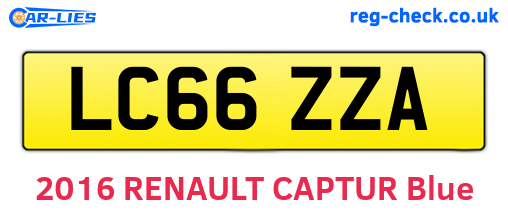 LC66ZZA are the vehicle registration plates.